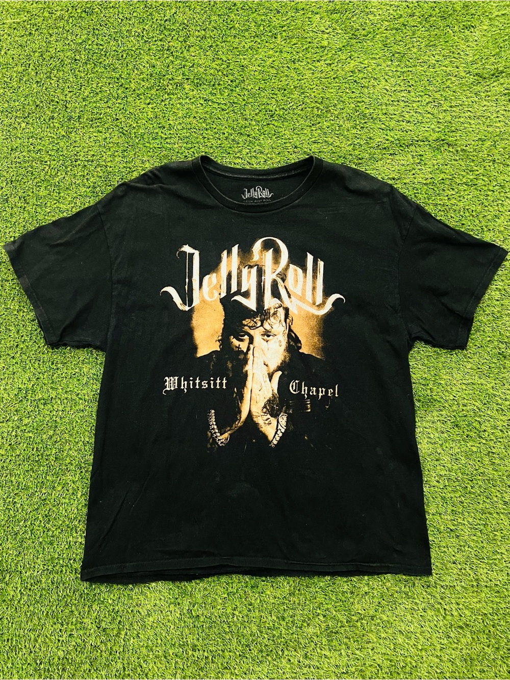 Jelly Roll Whitsitt Chapel T-Shirt Size XL Black Graphic Country Music Tee💎